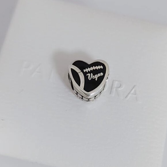 Pandora I LOVE Heart Football Las Vegas Heart Charm S925 Silver for Bracelet - Picture 8 of 8